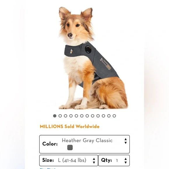 Thunder Shirt Calming Dog Vest - Size Large - Picture 6 of 6